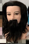 12-222 Male Mannequin with Beard and shoulder, Black color, 100% 10inches hair